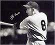 Yogi Berra New York Yankees Signed 8X10 Photo - Yogi Swinging B&W - Authentic Celebrity Autographed