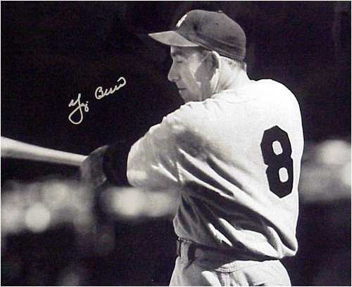 Yogi Berra New York Yankees Signed 16X20 Photo - Yogi Swinging B&W - Authentic Celebrity Autographed