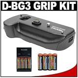 Pentax - Pentax D-BG3 Battery Grip for Pentax K200D Digital SLR Camera with Multi-Voltage Rapid Charger with 8 NiMH Batteries