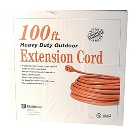 Coleman Cable 02609 100' 10 3 SJTW Orange Extension Cord by Coleman Cable