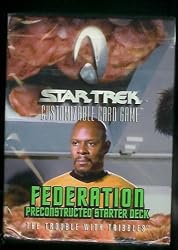 2000 Star Trek "The Trouble with Tribbles" Federation PreConstructed Starter Deck (60 black-border cards per deck+ rulebook)