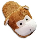 Tru-Fit - Girls Monkey Slippers, Tan, Cream