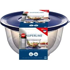 Emsa SUPERLINE 503919 Salatschale mit Deckel, 2-er Set, transparent/blau