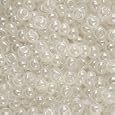 Czech Seed Beads Size 6/0 "White Pearl" (1 Ounce)