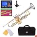 Mendini MTT-30CN Nickel Plated Intermediate Double-Braced Bb Trumpet