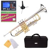 Mendini MTT-30CN Nickel Plated Intermediate Double-Braced Bb Trumpet