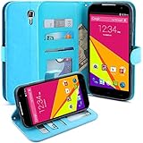 BLU Studio 6.0 HD Case, LK [Stand Feature] Blu Studio 6.0 HD Wallet Case Flip Cover Leather Case for Blu Studio 6.0 HD with Stylus (Sky Blue)