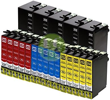 Inkforever 20 Pack T252xl Ink Cartridges for Epson Workforce Wf-3620, Workforce Wf-3640, Workforce Wf-7610, Workforce Wf-7620, T252xl-t2524