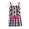 Girls' Xhilaration&reg; Short-Sleeve 2-fer Jumper Dress - Azalea