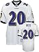 Ed Reed Youth Jersey: Reebok White Replica #20 Baltimore Ravens Jersey - Large (14-16)
