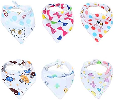 Toyzkit 4 Pack of Modern Cotton Absorbent Baby Bandana Drool Bibs