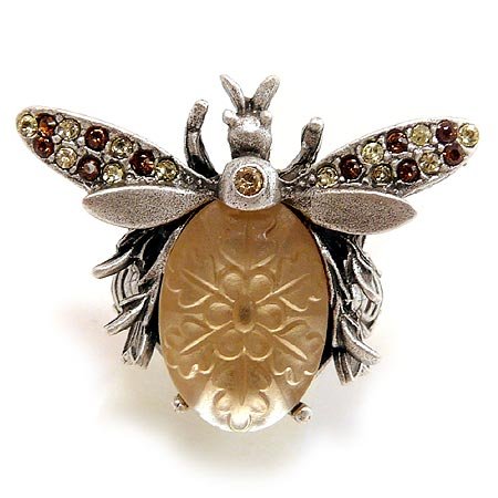 Queen Bee Adjustable Pewter Ring