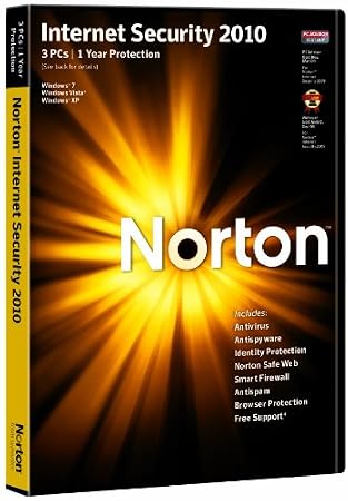 Norton Internet Security 2010 - 1 User 3 Computers (PC CD)
