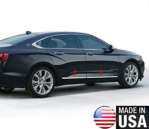 Made In USA! 2014-2015 Chevy Impala Below Body Line Side Molding Accent Trim 1 1/4'' Wide 4PC
