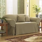 Lightweight Cotton Loveseat Slipcover - Linen