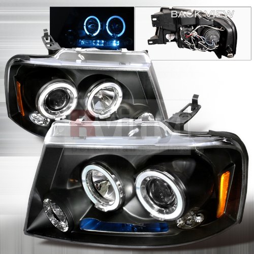 Ford F-150 2004 2005 2006 2007 2008 LED Halo Projector Headlights - Black On Sale