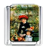 Renoir Art On The Terrace Italian Charms Bracelet Link