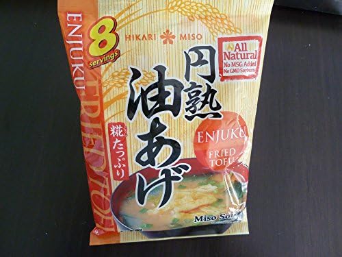 Enjuku Miso Soup - All Natural - No MSG - No GMO (8 Servings Package) (Fried Tofu - 3 Pack)