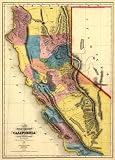 Reproduction of an 1851 Map of the Gold Region of California by C. D. Gibbes from $89