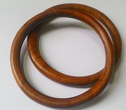 Wooden Handmade Fashion Bangle Red Wood Bracelet Set of 2 Pcs