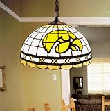 Iowa Hawkeyes Stained Glass Hanging Lamp