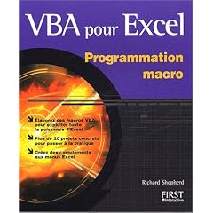 VBA pour Excel programmation macro
