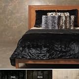 3 Pcs Faux Fur Duvet Cover Set - Black Mink King - FDS
