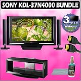 Sony Bravia N-Series KDL-37N4000 37in. 720P Widescreen LCD HDTV (Black) and TV Stand Accessory Outfit W