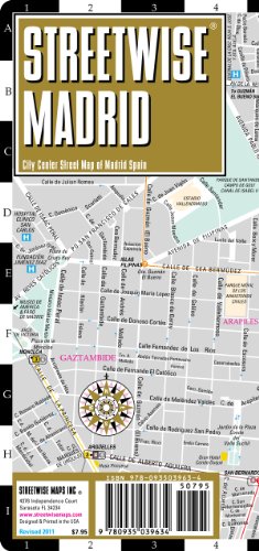 Streetwise Madrid Map - Laminated City Center Street Map of Madrid, Spain