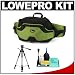 Lowepro Inverse 200 AW Beltpack Camera Bag (Leaf Green) + Tripod + Accessory Kit for Canon Rebel XSi, XS, XTi, 40D, Nikon D40, D60, D80, D200, D300, D700, Olympus Evolt E-410, E-420, E-510, E-520, and Sony Alpha A200, A300, A350, A700 Digital SLR Cameras