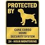 PROTECTED BY " CANE CORSO HOME SECURITY SYSTEM " PARKING SIGN DOG
