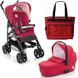 Inglesina AG41B6FIA Zippy Pram Set 2010 with free Fashionable Diaper Bag- Fiamma