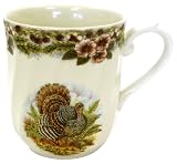 Churchill China Thanksgiving Turkey Multi Colors Mugs, Set of 4