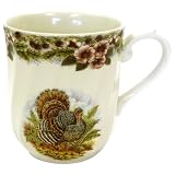 Churchill China Thanksgiving Turkey Multi Colors Mugs, Set of 4 by 