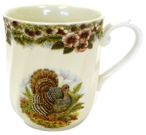 Churchill China Thanksgiving Turkey Multi Colors Mugs, Set of 4