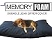 LARGE OverStuffed Space Saver 50X29 Thick Orthopedic Memory Foam Pet dog bed pillow with 2 layer of covers