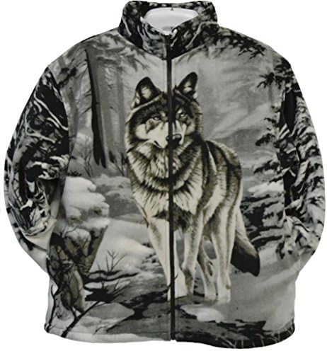 Trail Crest Men's Active R'lixio Animal Print Jacket, 2X, Grey Wolf