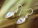 Ladies 925 silver earrings with rainbow moonstone CH90