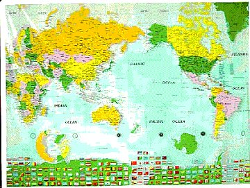World Map Shower Curtain
