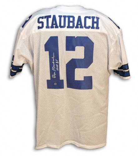 Roger Staubach Autographed White Throwback Jersey with ''SB VI MVP'' Inscription