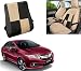Auto Pearl-Premium Quality Orthopaedic Velvet Memory Foam Car Seat Chess Beige Black Backrest For - Honda City Ivtec 2016 RS.849.00
