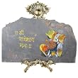 Hand Painted Ganesh Slate on a Decorative Stand