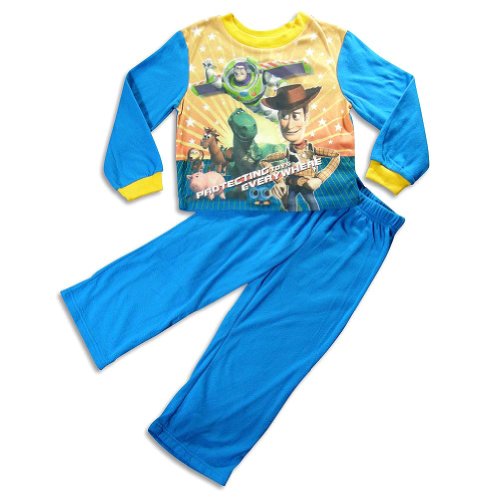 Toy Story by Disney - Boys Long Sleeve Toy Story Pajamas, Blue, Yellow (Size 8)