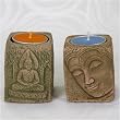 Set of 2 Buddha Tea Light Candle Holders - Free shipping