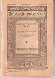 Lays of Ancient Rome (Riverside Literature Series, Number 45)