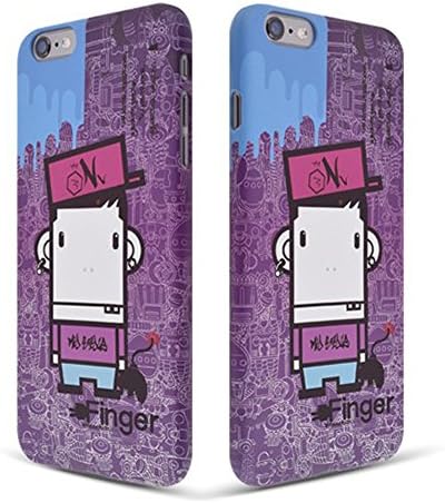 iPhone 6 Case, LEMANO FINGER &amp; RABBITKING 3D Hard Case - Finger Violet