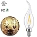 LETO CA11 Candelabra LED Bulbs 2W,UL Listed-20W Light Bulbs Equivalent,LED Warm White 2700K decorative light bulbs,6-Pack