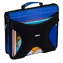 Case-it W350,  2 Inch Round Ring Zipper Binder with Book Holder on Front, 1 unit, Blue, Size - 13 X 12 X 3 inch