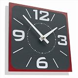 Ashortwalk Recycled Retro Wall Clock - Black & Red