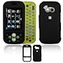 Solid Black Rubber Feel Snap-On Cover Hard Case Cell Phone Protector for LG Neon GT365